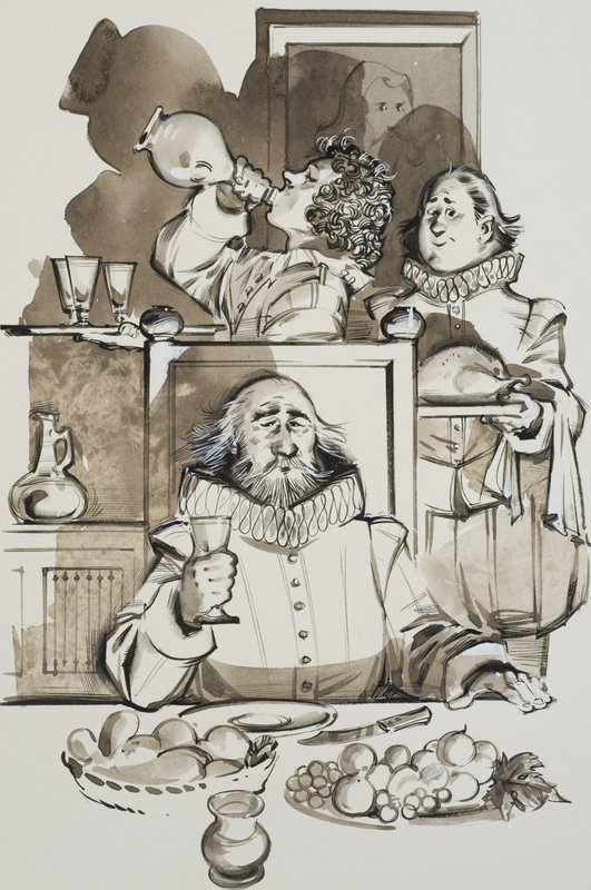 Służący (gwasz na papierze) autorstwa Angus McBride