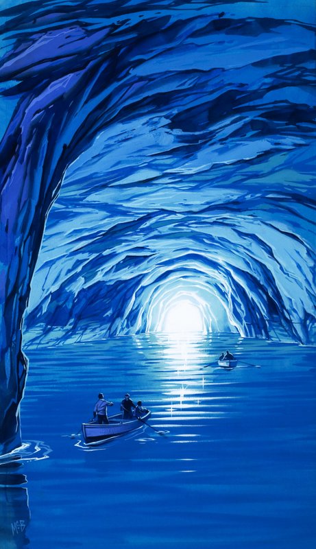 Błękitna Grota na Capri autorstwa Angus McBride