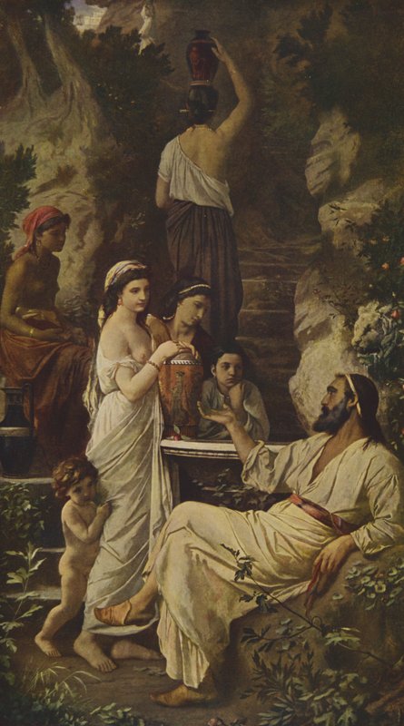 Hafiz przy fontannie (obraz olejny) autorstwa Anselm Feuerbach