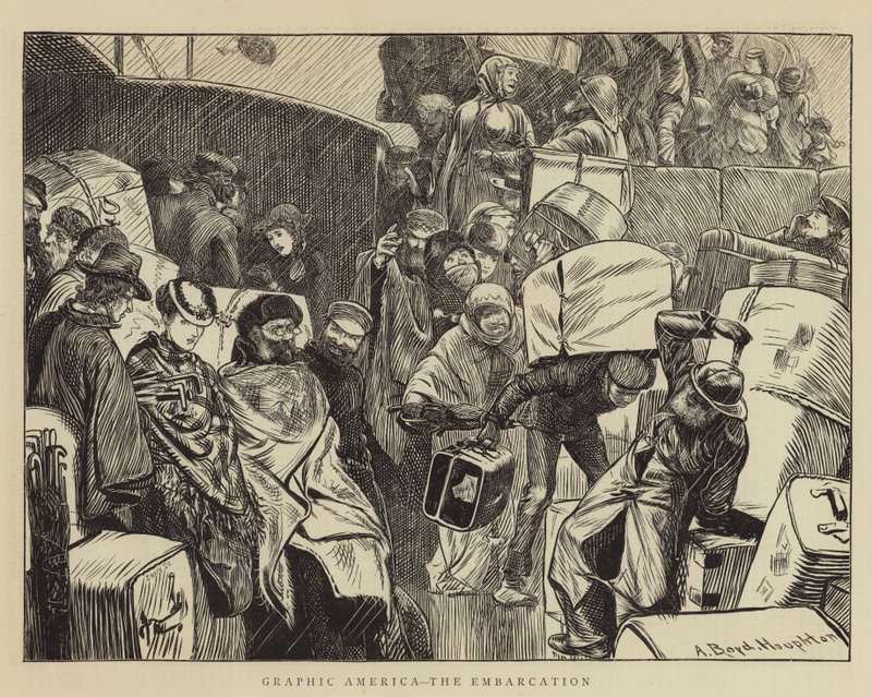 Graficzna Ameryka, zaokrętowanie autorstwa Arthur Boyd Houghton