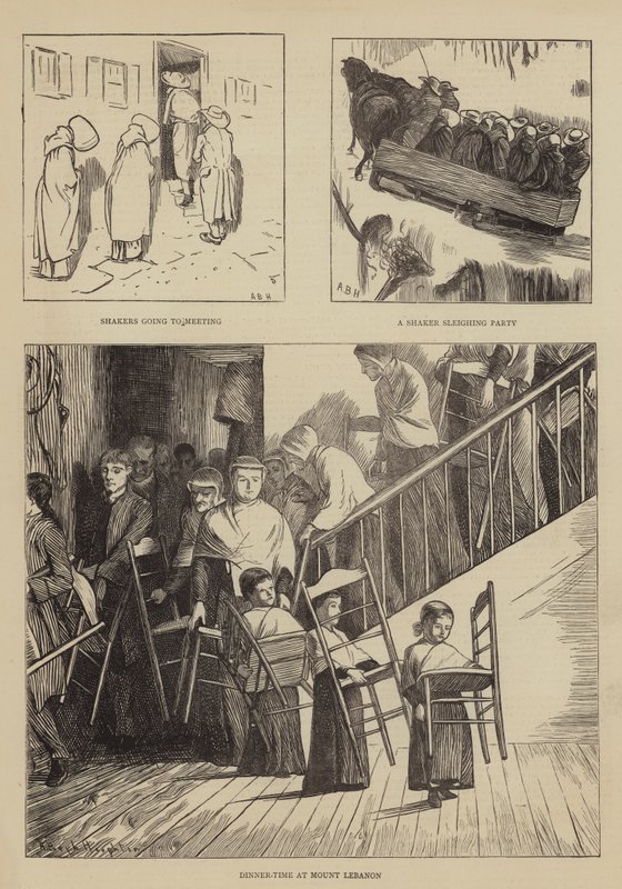 Graficzna Ameryka, Shakers autorstwa Arthur Boyd Houghton
