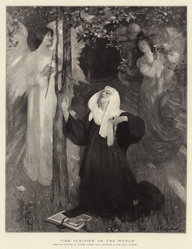 Klasztor lub świat autorstwa Arthur Hacker