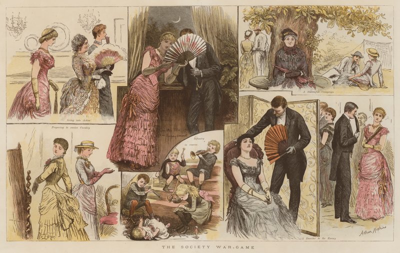 Gra wojenna społeczeństwa (chromolitho) autorstwa Arthur Hopkins