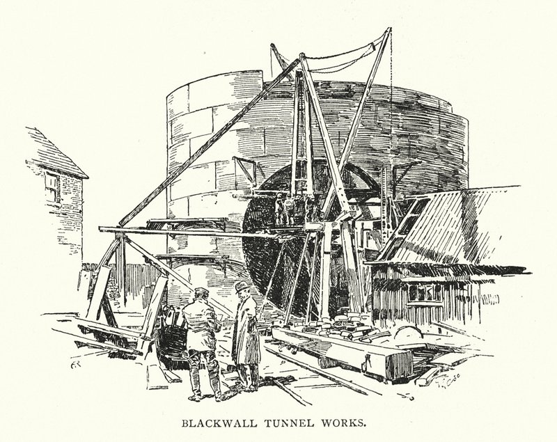 Blackwall Tunnel Works (litografia) autorstwa Arthur Moreland