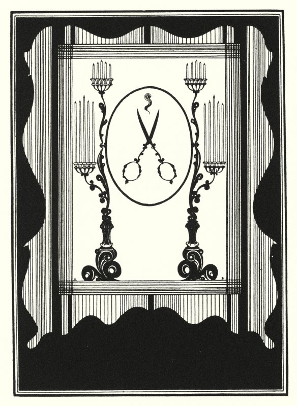 Projekt okładki, zmniejszony autorstwa Aubrey Beardsley