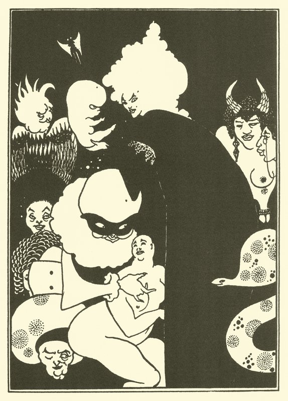 Dziwne stworzenia Luciana (litografia) autorstwa Aubrey (after) Beardsley
