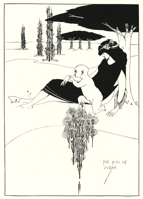 Pocałunek Judasza (rycina) autorstwa Aubrey (after) Beardsley