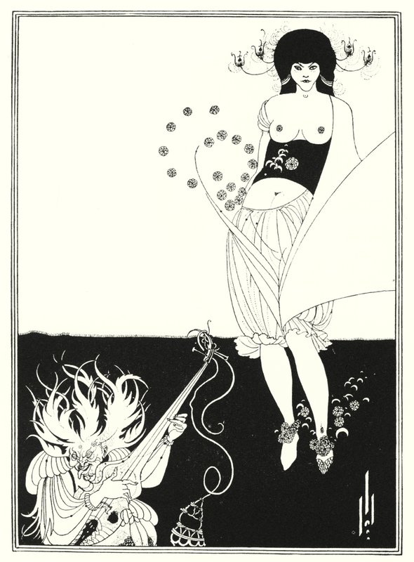 Taniec brzucha (grawerowanie) autorstwa Aubrey (after) Beardsley