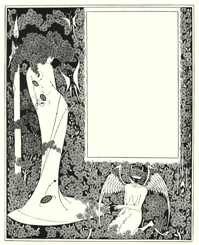 Projekt obramowania treści autorstwa Aubrey Beardsley