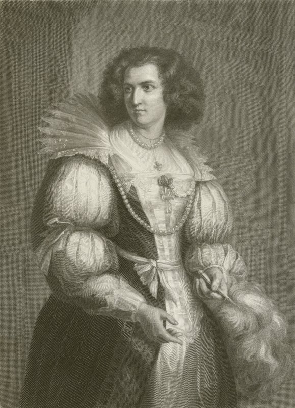 Grafin Terzky (grawerowanie) autorstwa August Friedrich Pecht