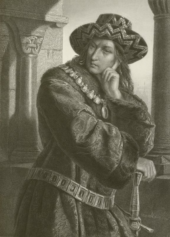 Karol VII (grawerowanie) autorstwa August Friedrich Pecht