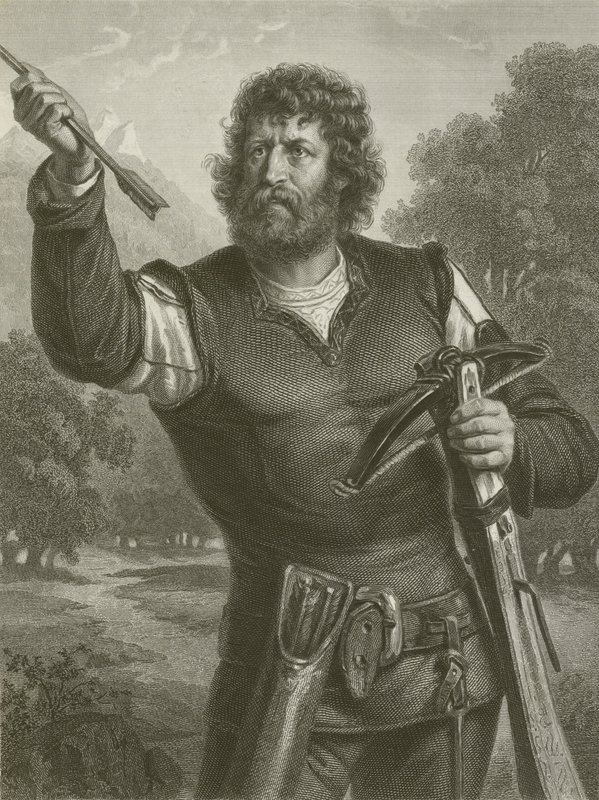 Wilhelm Tell (grawerunek) autorstwa August Friedrich Pecht