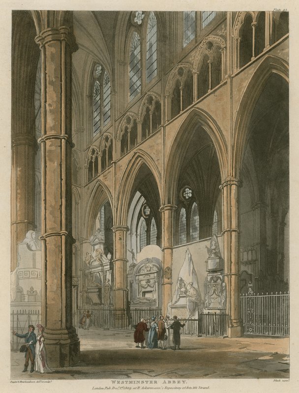 Opactwo Westminsterskie, Londyn autorstwa Augustus Charles Pugin