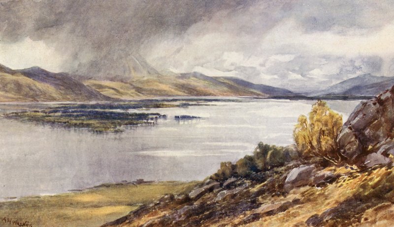 Loch Maree (kolorowa litografia) autorstwa Augustus Watford Weedon