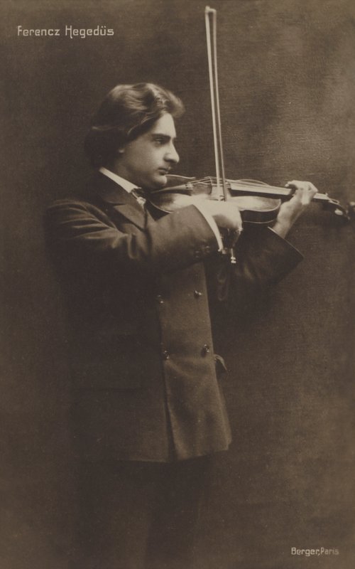 Ferencz Hegedus, węgierski skrzypek autorstwa Austrian Photographer
