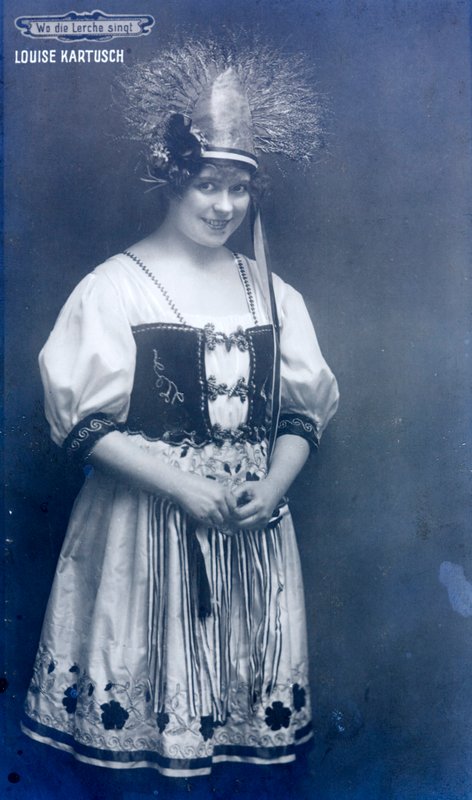 Louise Kartousch, austriacka śpiewaczka operowa (zdjęcie czarno-białe) autorstwa Austrian Photographer