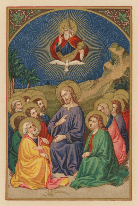 Chrystus wśród uczniów (chromolith) autorstwa Austrian School