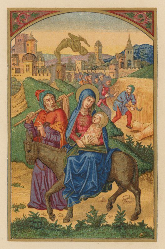Ucieczka do Egiptu (chromolit) autorstwa Austrian School