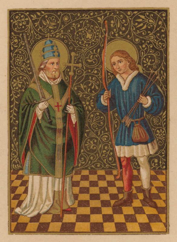 S Fabian i Sebastian (chromolit) autorstwa Austrian School