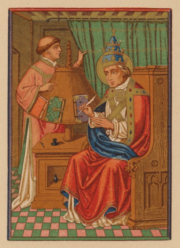 S. Gregorius Papa (chromolitho) autorstwa Austrian School