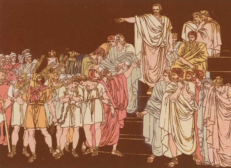 Brutus skazujący swoich synów na śmierć autorstwa Bartolomeo Pinelli