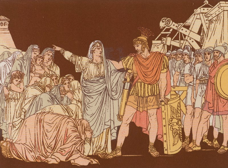 Coriolanus i jego matka autorstwa Bartolomeo Pinelli