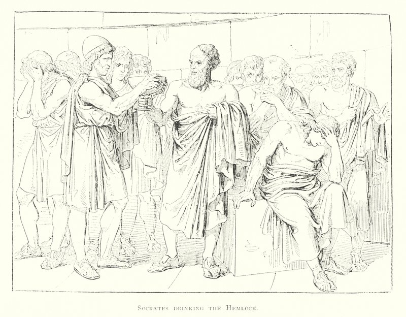 Sokrates pijący cykutę (lito) autorstwa Bartolomeo Pinelli