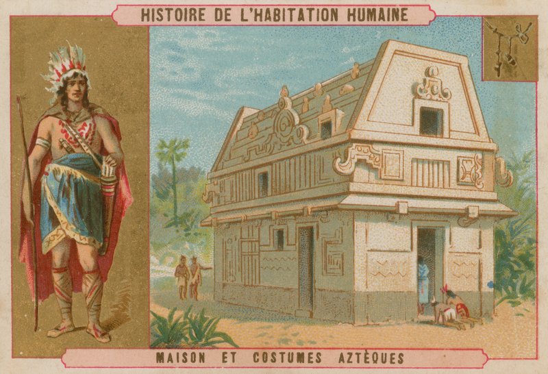 Dom i kostium Azteków autorstwa Belgian School