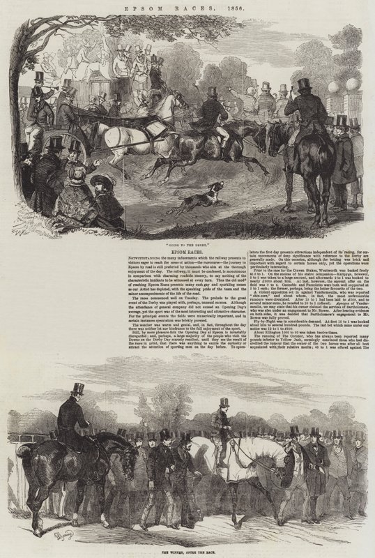 Wyścigi w Epsom, 1856 r. autorstwa Benjamin Herring
