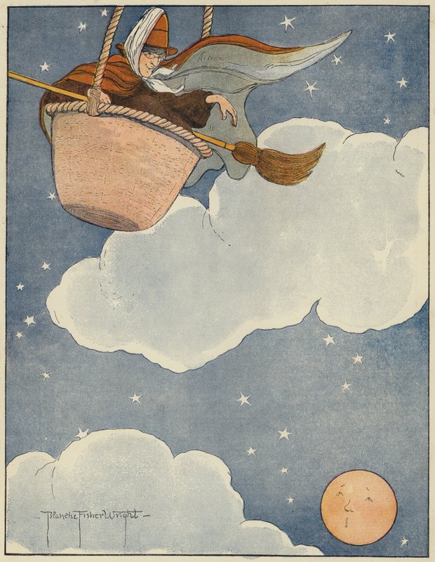 بوډا ښځه په ټوکرۍ کې واچوله autorstwa Blanche Fisher Wright