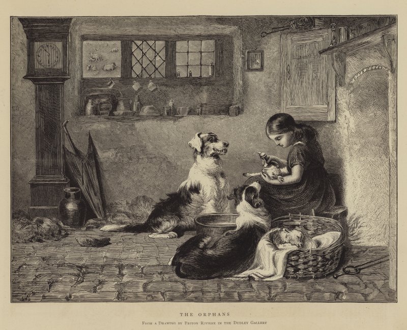 Sieroty autorstwa Briton Riviere