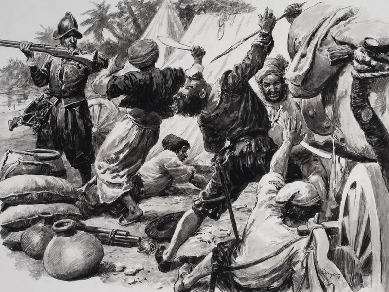 Hiszpanie walczą z Arabami autorstwa C.L. Doughty
