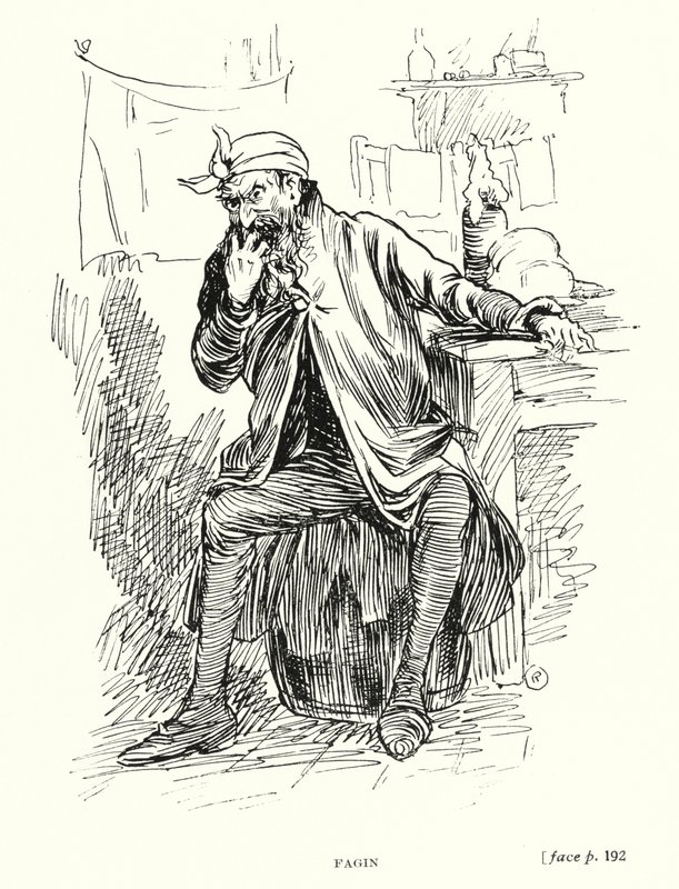 Postać Dickensa: Fagin (lito) autorstwa Captain Edward Henry Handley Read