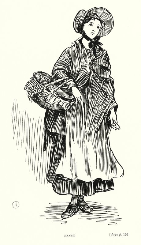 Postać Dickensa: Nancy (lito) autorstwa Captain Edward Henry Handley Read