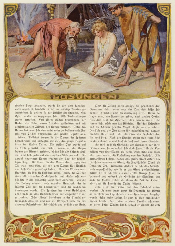 Czytanie run (kolor lito) autorstwa Carl Emil Doepler