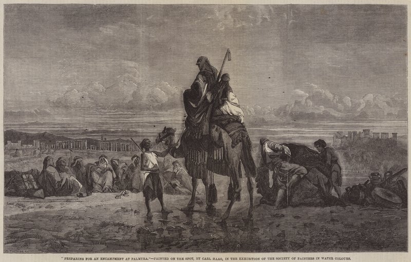 Przygotowanie do obozowiska w Palmyra autorstwa Carl Haag