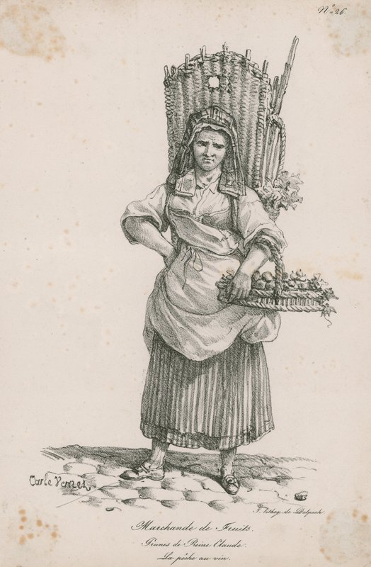 Sprzedawca owoców autorstwa Carle Vernet