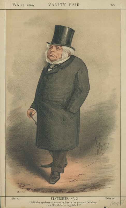 The Right Honorable John Bright (kolor lito) autorstwa Carlo Pellegrini