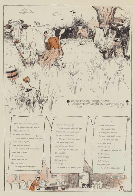Życie dojarki — Martin Parker autorstwa Cecil Charles Windsor Aldin