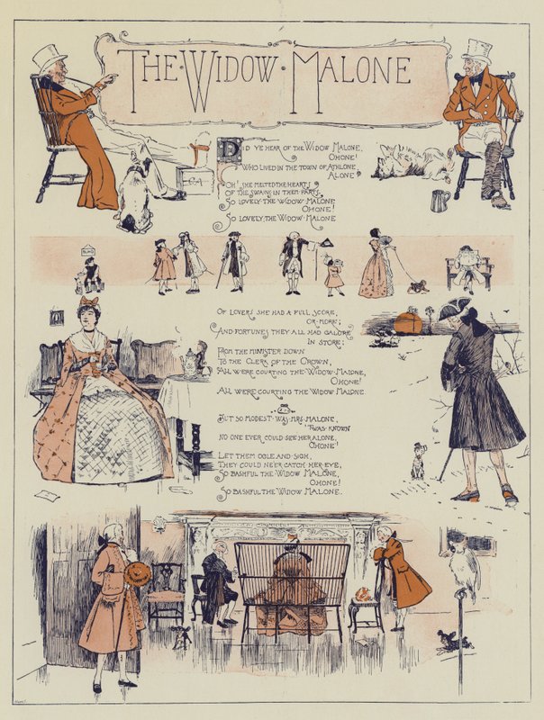 Wdowa Malone, autorstwa Charlesa Levera autorstwa Cecil Charles Windsor Aldin