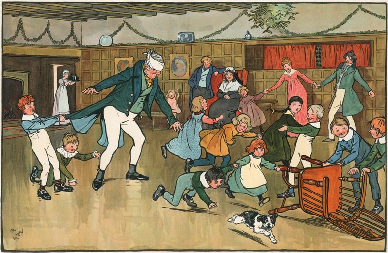 Świąteczna zabawa autorstwa Cecil Charles Windsor Aldin