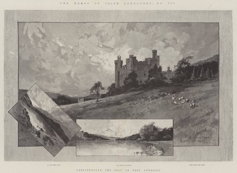 Castlewellan, siedziba hrabiego Annesleya autorstwa Charles Auguste Loye