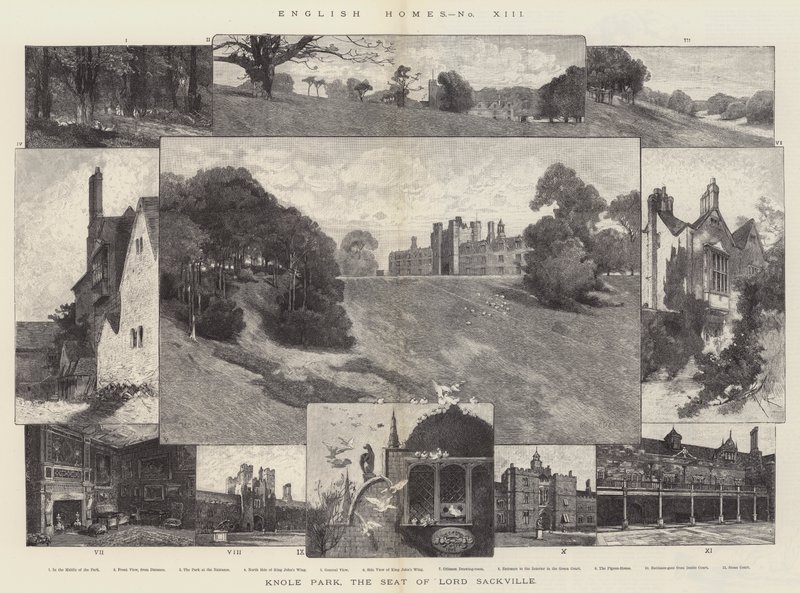 Knole Park, siedziba Lorda Sackville autorstwa Charles Auguste Loye
