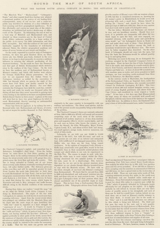 Wokół mapy Południowej Afryki autorstwa Charles Auguste Loye