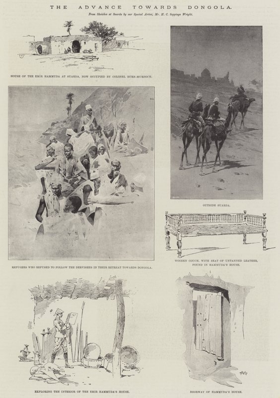 Natarcie w kierunku Dongoli autorstwa Charles Auguste Loye