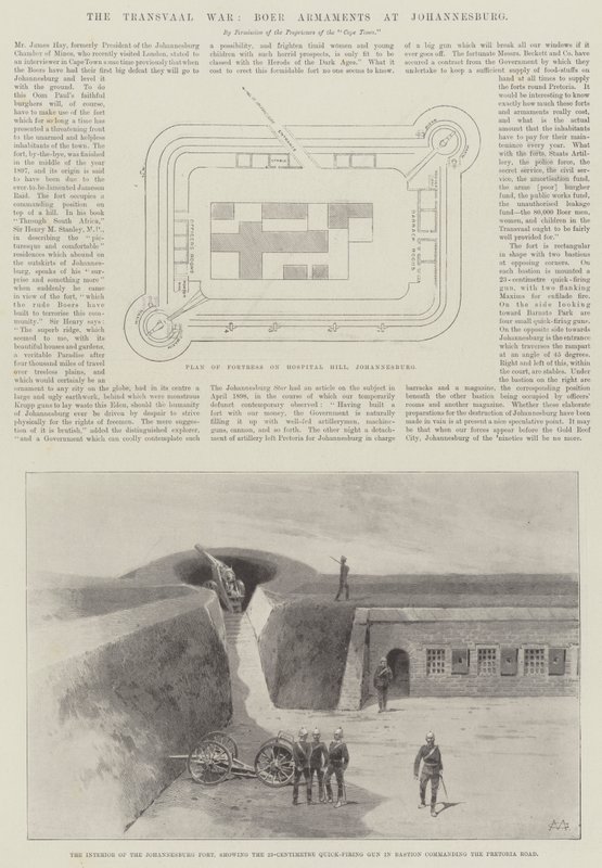Wojna Transwalu, burskie uzbrojenie w Johannesburgu autorstwa Charles Auguste Loye