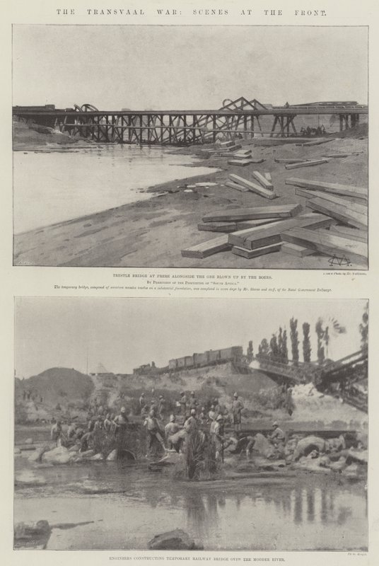 Wojna w Transwalu, sceny z frontu autorstwa Charles Auguste Loye