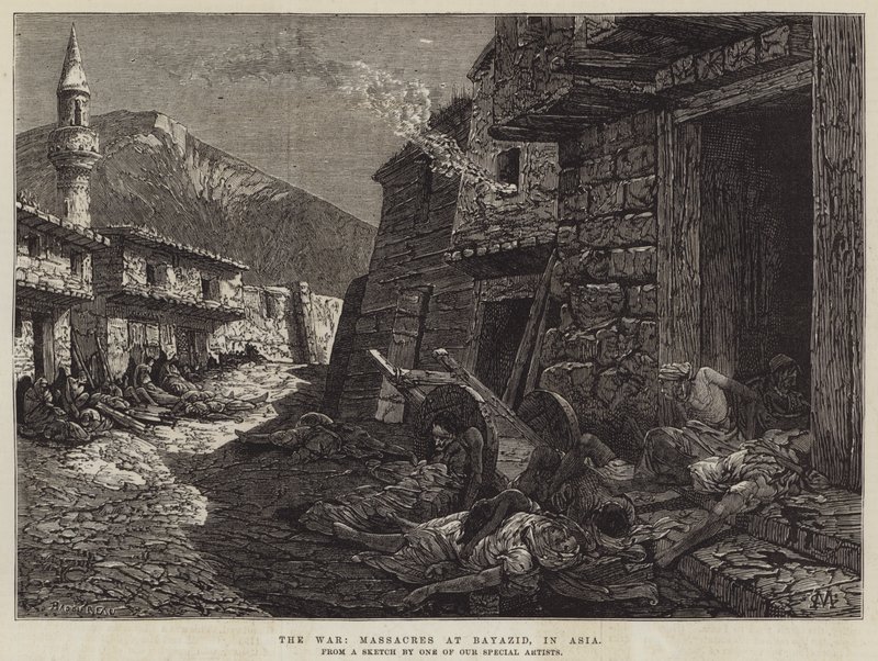Wojna, masakry w Bayazid w Azji autorstwa Charles Auguste Loye