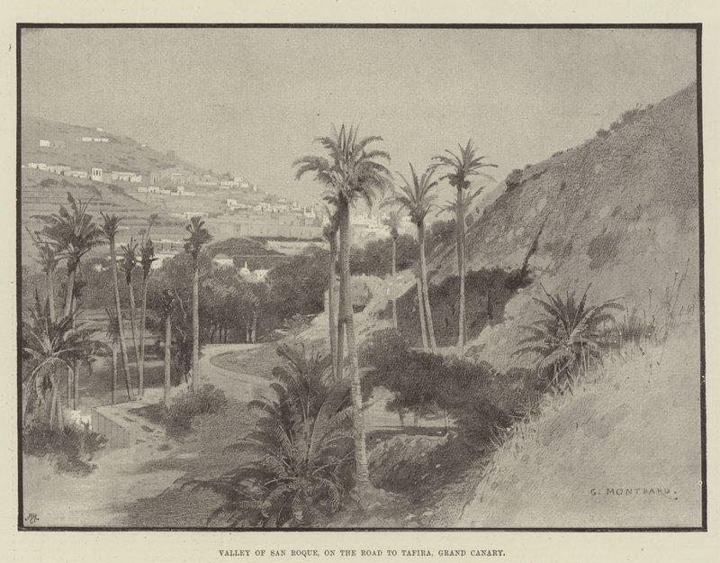 Dolina San Roque, na drodze do Tafiry, Gran Canaria autorstwa Charles Auguste Loye