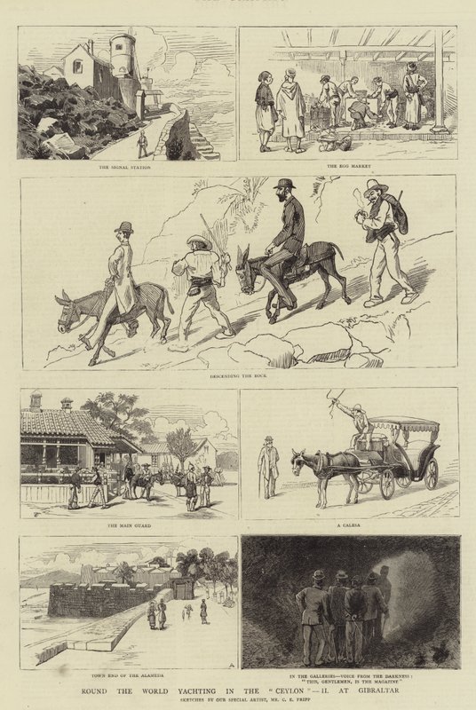 Rejs dookoła świata na jachcie Ceylon, II na Gibraltarze autorstwa Charles Edwin Fripp